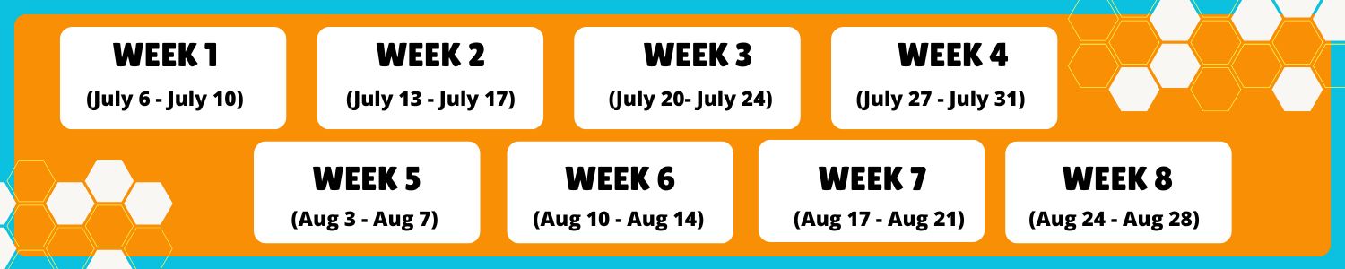 total 8 weeks of summer camp for kids near me