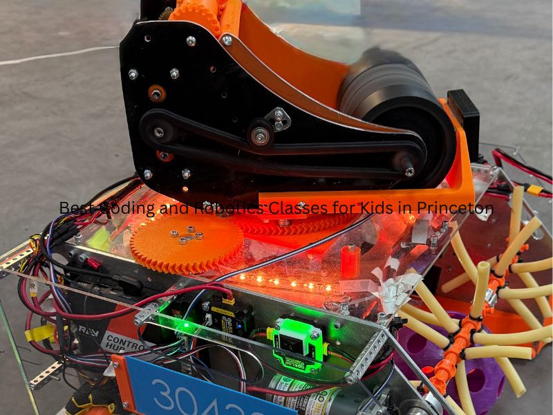 Kids learning robotics at LeapCoderz Princeton