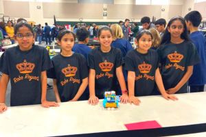 Young girls team Robo Royals Leap Coderz robotics